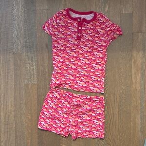 Vineyard Vines Pink Pajama Set Top and Shorts Size 7